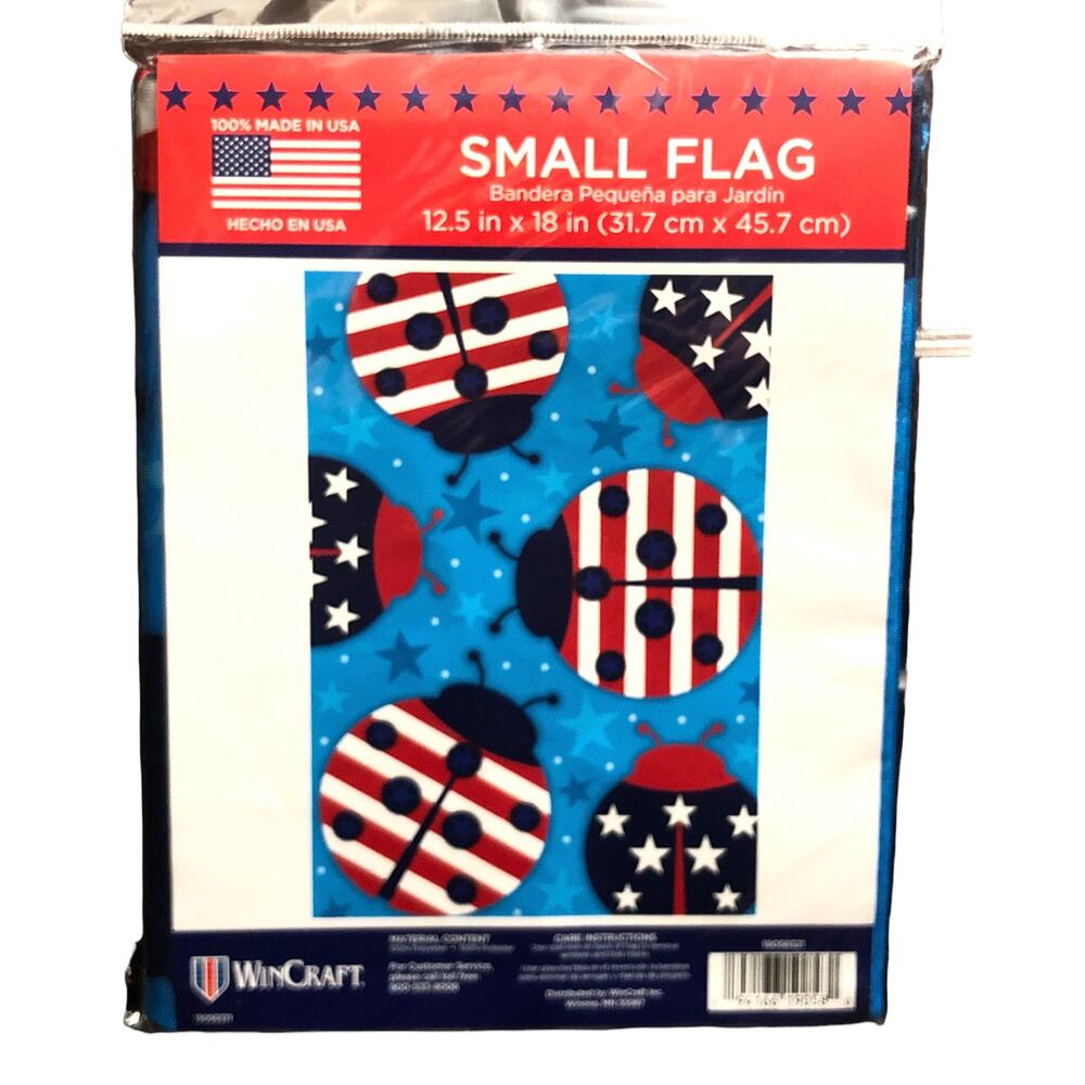NEW USA Patriotic Ladybug Garden Flag - 12.5" x 18" - Adorable!